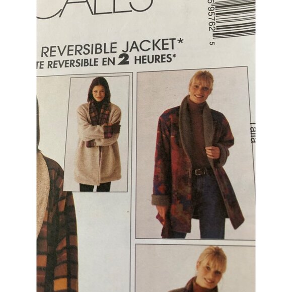 McCall's Misses Coat Reversible Sewing Pattern Sz Lg - XL 9576 - Uncut - Picture 4 of 11